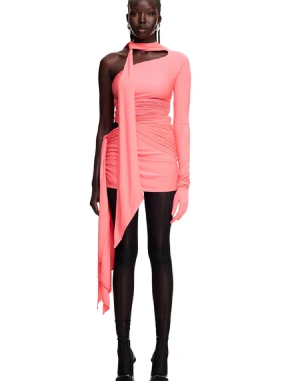 Mugler x H&M Knot-Detail One-Shoulder Dress - Picture 2 of 2